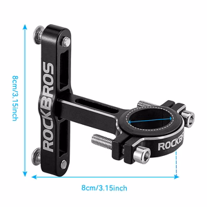Rockbros KS-416 reguliuojamas aliumininis buteliuko laikiklio adapteris – juodas