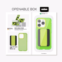 Amazing Thing Titan Pro Neon Mag piniginės dėklas 10FT IP156.7PTWGN Iphone 15 Pro Max žalia su stovu