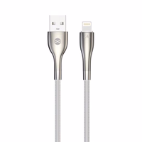 Forever Sleek laidas USB - Lightning 1,0 m 2.4A baltas