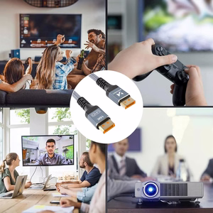 Wozinsky WPS-16AYL1S DisplayPort 2.1 kabelis VESA sertifikuotas 80 Gb/s 16K@60Hz 8K@120Hz 4K@240Hz HDR HDCP DSC 1m - juodas
