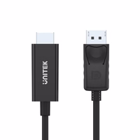 UNITEK Y-5118CA vaizdo kabelio adapteris 1,8 m HDMI A tipo (standartinis) DisplayPort Juoda
