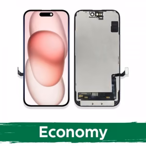 LCD ekranas iPhone 15 juodas (INCELL / Economy) Removable IC