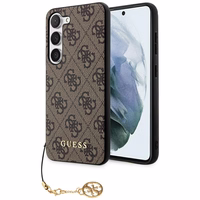 Guess GUHCS23SGF4GBR S23 S911 rudas/rudas kietas dėklas 4G Charms kolekcija