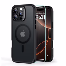 ESR Classic Hybrid Halolock Magnetinis dėklas telefonui + grūdintas stiklas iPhone 16 Pro - pusiau skaidrus