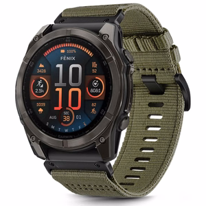TECH-PROTECT NYLON CLASSIC GARMIN FENIX 5X / 5X PLUS / 6X / 6X PRO / 7X / 8 (51 MM) оливково-зеленый