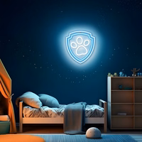 Hanging neon LED Paw Patrol on plexiglass - Paw OW-130246