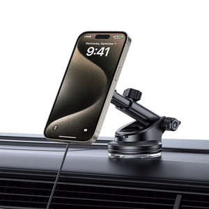 TECH-PROTECT MM15W-V5 MAGNETINIS MAGSAFE PRIETAISŲ SKYDELIO IR VENTILIACIJOS AUTOMOBILINIS LAIKIKLIS BELAIDIS ĮKROVIKLIS 15W JUODAS