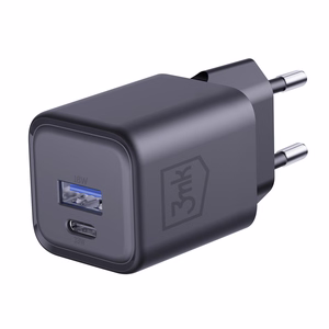 3mk Hyper Charger PD 33W GaN QC4+ PPS AFC FCP SCP 1A1C sieninis įkroviklis - juodas