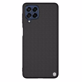 Nillkin Tekstūrinis dėklas patvarus sustiprintas dėklas su geliniu rėmu ir nailonine nugarėle Samsung Galaxy M53 5G juodas