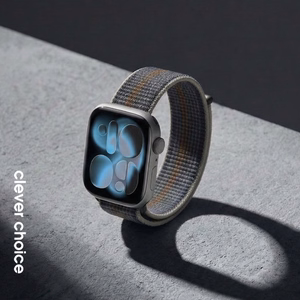 Crong Nylon sportinis Apple Watch dirželis, 44/45/46/49 mm, „Midnight Run“