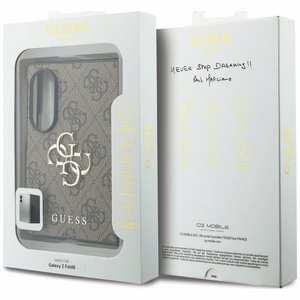 Rudas „Guess Big 4G Logo“ dėklas, skirtas „Samsung Galaxy Z Fold8“