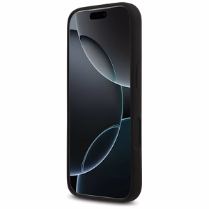 Guess Silikoninis didelis 4G užrašas dėklas iPhone 17 Pro - juodas