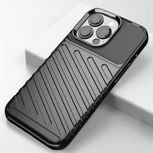 Thunder dėklas lankstus tvirtas patvarus dangtelis TPU dėklas iPhone 13 Pro juodas