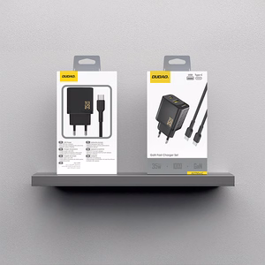 Dudao A27MaxCEU PD QC 35W USB-A USB-C Wall Įkroviklis with USB-C Laidas - Juodas