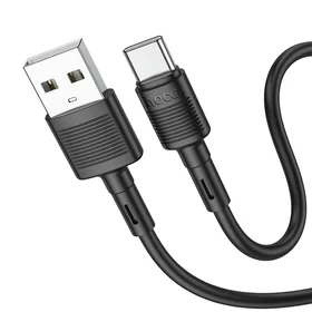 Kabelis USB A į USB C Hoco 3A 1 m X83 juodas