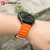 FORCELL F-DESIGN FS05 dirželis SAMSUNG laikrodžiui 22 mm oranžinis