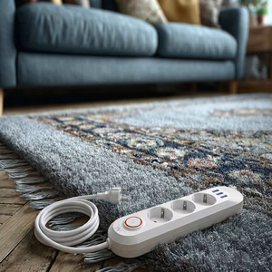 Maclean power strip, 3 socket extension + 3xUSB, 110-240V AC 50/60Hz, 2.1A max 2500W, 1.5m, white, MCE394 W