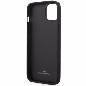 Dėklas telefonui BMW BMHCP14S22RFGR iPhone 14 6.1 - raudonas odinis diamantinio rašto