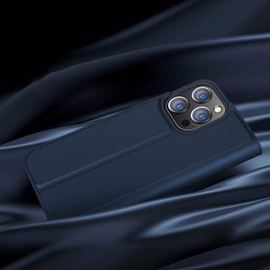 Dux Ducis Skin Pro knygos tipo dėklas telefonui iPhone 13 Pro Max mėlynas