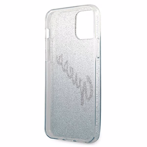 Guess GUHCP12SPCUGLSBL iPhone 12 mini 5.4" mėlynas/mėlynas kietas dėklas Glitter Gradient Script