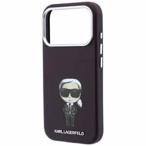 KARL LAGERFELD dėklas, skirtas IPHONE 18 Pro Max/ 17 Pro Max suderinamas su „MagSafe“ (Smooth Ikonik Sketch) (spalva: bordo)