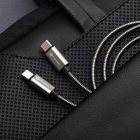 FORCELL F-ENERGY Metal C237 kabelis Type-C į Type-C PD QC4.0 3A 60W 1 m sidabrinis