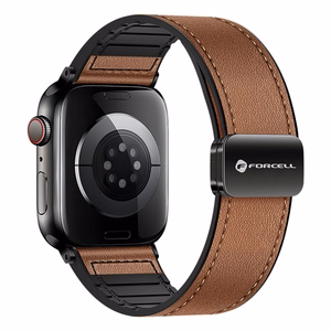 Ремешок для Apple Watch Forcell F-Design FA21 магнитная эко-кожа 42 / 44 / 45 / 49 мм коричневый