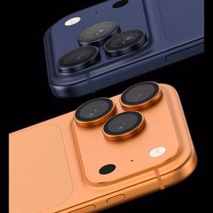 Benks grūdintas stiklas Glass Warrior Lens Protector kamerai iPhone 17 Pro/17 Pro Max (3 lęšiai) oranžinis