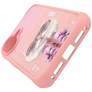 Nimmy Cool&Cute 2.0 Katės dėklas telefonui iPhone 17 - rožinis