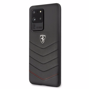 Ferrari kietasis dėklas FEHQUHCS69BK S20 Ultra G988 - juodas Heritage