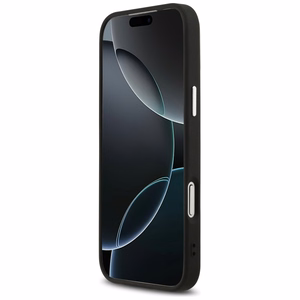 Guess Trikampio logotipo magnetinis dėklas iPhone 17 Pro - juodas