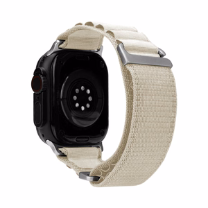 Mobilize nailoninis laikrodžio dirželis - Alpine - titano jungtis - Apple 38/40/41mm - Starlight