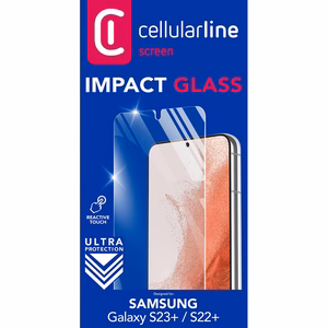 Cellularline Impact Glass grūdintas apsauginis ekrano stiklas, skirtas Samsung Galaxy S23+ / S22+
