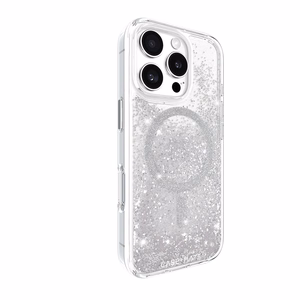 Case-Mate Waterfall MagSafe dėklas, skirtas iPhone 16 Pro, sidabro spalvos