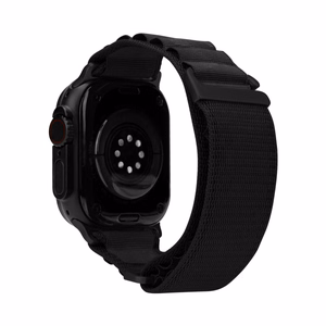Mobilize nailoninis laikrodžio dirželis - Alpine - juoda jungtis - Apple 38/40/41mm - juodas