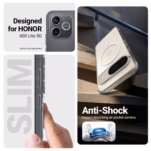 Crong Hybrid Clear Magnetic MagSafe dėklas, skirtas Honor 600 Lite 5G, skaidrus