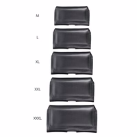 ROYAL universalus horizontalus odinis diržo dėklas dydis L IPHONE 12 / 12 PRO / 13 / 13 PRO / 14 / 14 PRO / SAMSUNG S10 / S20 / S21 / A40 / HUAWEI P8 LITE / P30 / P40 / P9 LITE juodas