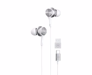 Maxell XC1 USB-C Проводные наушники с адаптером USB-A белые