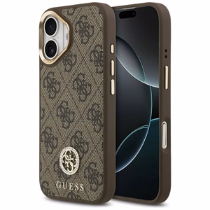 Guess 4G Strass Logo MagSafe dėklas telefonui iPhone 17 - rudas