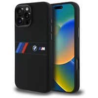 BMW Silikoninis Vidurinė Juosta Magnetinis dėklas iPhone 16 Pro Max - juodas