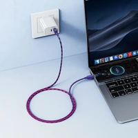 Kabelis USB A į USB C Hoco 3A 1 m X116 gradientinė violetinė