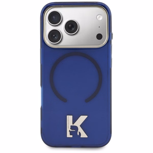 Karl Lagerfeld IML K Head Logo MagSafe Dėklas for iPhone 17 Pro Max - mėlynas