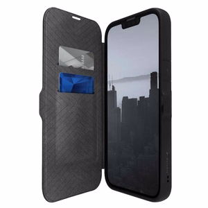 Raptic X-Doria Urban Folio dėklas, skirtas iPhone 14 Plus, atverčiamas, juodas