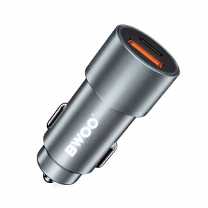 Įkroviklis automobilinis Bwoo (CC73) (1xUSB; 1xUSB-C; 38W) juodas