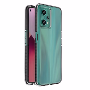 Spring dėklas Realme 9 Pro silikoninis dangtelis su rėmeliu juodas