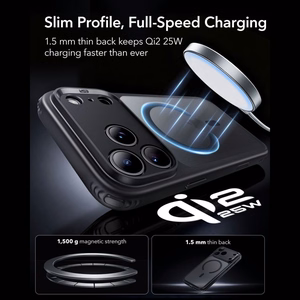 ESR Classic Hybrid MagSafe dėklas iPhone 18 Pro Max / 17 Pro Max, juodas