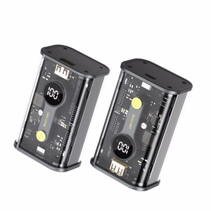 WEKOME WP-333 Vanguard Series išorinė baterija, 10000 mAh, PD 20 W + QC 22,5 W, juoda ir skaidri