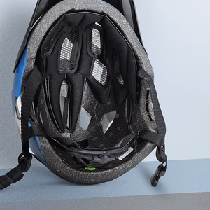 Rockbros TS-61 10110061001 vaikiškas dviračio šalmas su nuimama smakro apsauga, dydis S (48-52) - mėlynas