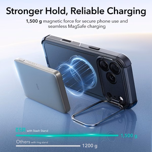 ESR Cyber Kickstand Magnetinis dėklas telefonui iPhone 17 Pro Max - juodas