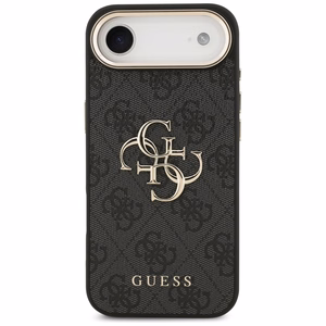 GUESS dėklas telefonui IPHONE 17 Air GUHCP17M4GMGCGR (PU dėklas su dideliu 4G klasikiniu logotipu) auksinis juodas